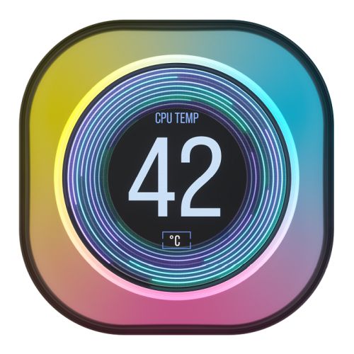 Corsair iCUE LINK CPU Cooler LCD Display Upgrade Kit, Black, Customisable 2.1″ IPS LCD Screen, 24 RGB LED Ring *For Corsair iCUE LINK RGB CPU Coolers Only*